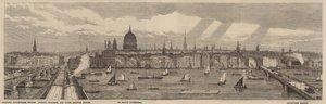 Nábřeží Temže na severní straně Temže od Westminsterského paláce po Blackfriars Bridge od English School
