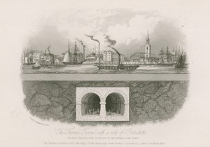 Temžský tunel s výhledem na Rotherhithe od English School