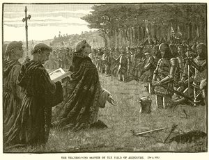 Služba díkůvzdání na hřišti Agincourt