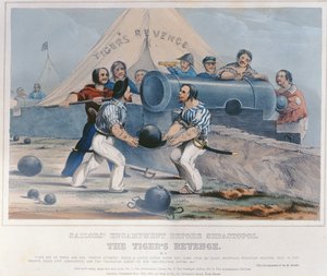 The Tigers Revenge, tábor námořníků před Sebastopolem, zveřejněno 11. listopadu 1854 od English School