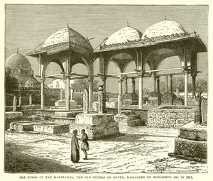 Hrobky Mameluků, starých vládců Egypta, zmasakrované Mohammedem Alim v roce 1811