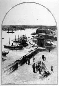 The Top of the Grand Harbour, Valletta, Malta, z 