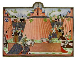 Turnaj v St. Inglevert, z "Froissartovy kroniky", z knihy "Kronikář evropského rytířství", autor G. G. Coulton od English School