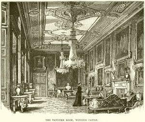 Vandyke Room, Windsor Castle od English School