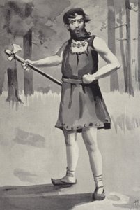 The Warrior Chief (litho) od English School