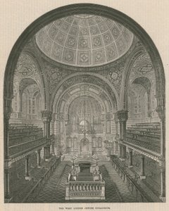 Židovská synagoga v západním Londýně od English School