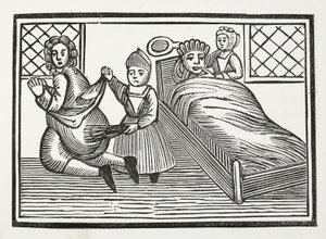 The World Turned Upside Down, ilustrace z Chap-books of the Eighteenth Century od Johna Ashtona, pub. 1882 od English School