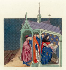 Shoda mezi hrabětem z Northumberlandu a králem Richardem II (barevná rytina) od English School