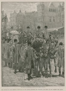 Příjezd královny do státu v Imperial Institute od English School