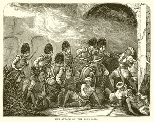 Útok na Alumbagh (1857) od English School