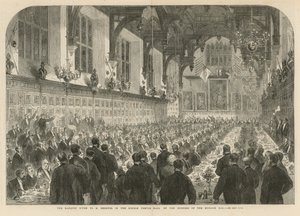 Banket pořádaný pro M. Berryera v Middle Temple Hall od English School