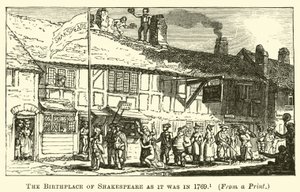 Rodiště Shakespeara, jak tomu bylo v roce 1769 od English School