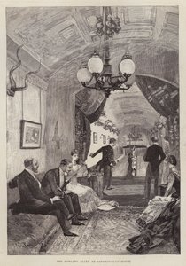 Bowlingová dráha v Sandringham House, Norfolk (litho) od English School
