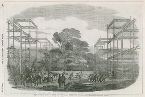 Budova v Hyde Parku v Londýně pro Velkou výstavu z roku 1851 od English School