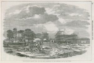 Budova v Hyde Parku v Londýně pro Velkou výstavu z roku 1851 od English School