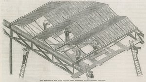 Budova v Hyde Parku v Londýně pro Velkou výstavu z roku 1851 od English School