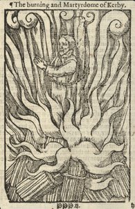 Upálení a umučení Kerbyho (rytina) od English School