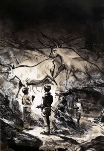 Jeskynní malby Lascaux poblíž Montignac ve Francii od English School