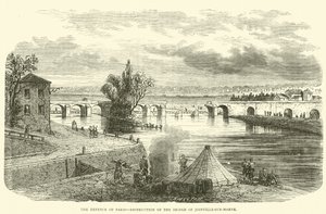 Obrana Paříže, zničení mostu Joinville-sur-Marne, listopad 1870 od English School