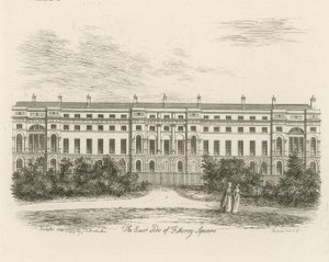 Východní strana náměstí Fitzroy od English School