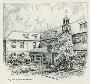 Vchod do nemocnice Grey Coat Hospital od English School