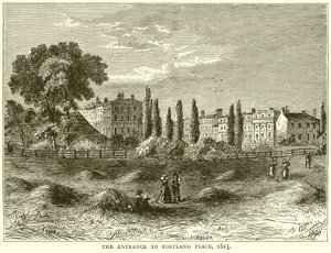 Der Eingang zu Portland Place, 1815