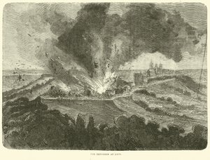 Výbuch v Laonu, září 1870 od English School