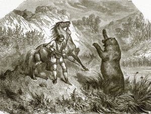 První výstřel na medvěda grizzlyho od English School
