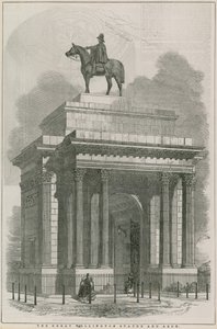 Velká Wellingtonova socha a oblouk, Hyde Park Corner, Londýn od English School