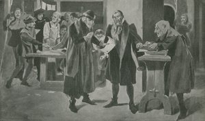Poslední soužení Gutenberga, tiskaře, na pokraji vítězství od English School