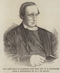 Zesnulý děkan z Llandaffu, velmi reverend WD Conybeare (rytina) od English School
