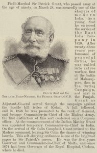 Zesnulý polní maršál Sir Patrick Grant, GCB (rytina) od English School