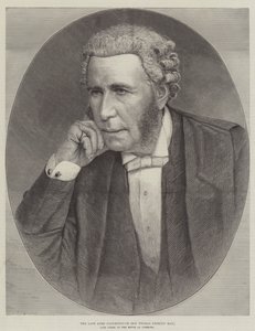 Zesnulý lord Farnborough (Sir Thomas Erskine May), pozdní úředník Dolní sněmovny (rytina) od English School