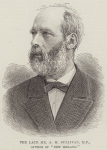 Zesnulý pan A M Sullivan, poslanec, autor „New Ireland“ (rytina) od English School
