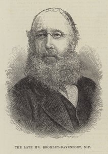 Zesnulý pan Bromley-Davenport, MP (rytina) od English School