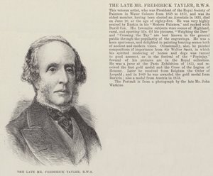 Zesnulý pan Frederick Tayler, RWS (rytina) od English School