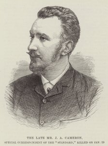 Der verstorbene Mr. J A Cameron, Sonderkorrespondent des "Standard", getötet am 19. Januar