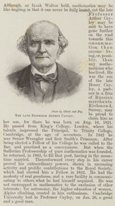 Zesnulý profesor Arthur Cayley (rytina) od English School