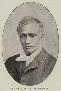 Zesnulý reverend P Rajahgopaul (rytina) od English School