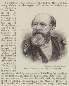 Zesnulý Sir Francis Wyatt Truscott (rytina) od English School