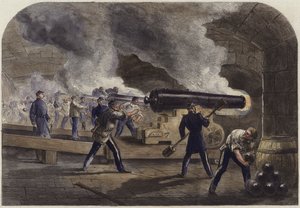 Hlavní baterie ve Fort Sumter od English School