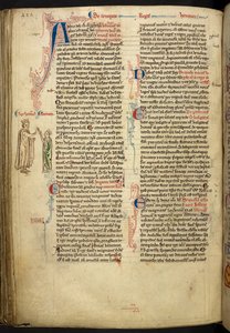 Manželství Jindřicha III. a Eleonory Provence z The Historia Anglorum, Matthew Paris, MS Royal 14 CVII, f. 124.v, kolem 1250-59 od English School