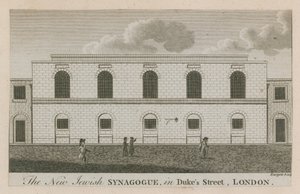 Nová židovská synagoga v Dukes Street v Londýně od English School