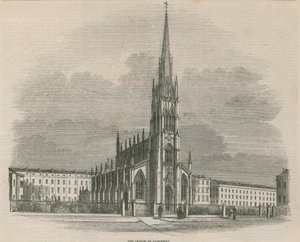 Nový kostel v Paddington, Londýn od English School