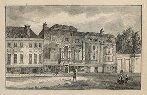 Stará Královská akademie v Pall Mall (wc na papíře) od English School