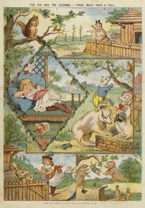 Prase a veverka - pýcha musí mít pád (chromolitho) od English School
