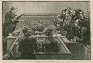 Nedávné nepokoje v Londýně: Přísaha u policejního soudu na Bow Street od English School