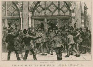 Nepokoje ve West End of London, 8. února 1886: rabování obchodů na Piccadilly od English School