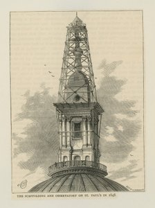Lešení a observatoř katedrály St Pauls od English School