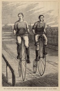 Závod na pětadvacet mil pro amatérský cyklistický šampionát na Lillie Bridge od English School